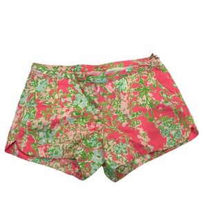Lilly Pulitzer Adie Shorts in Flamingo Pink Southern Charm